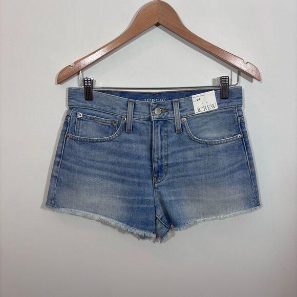 J. Crew Relaxed Short Jean NEW With Tags Light Wash Size 24 item BP338 - Picture 1 of 12